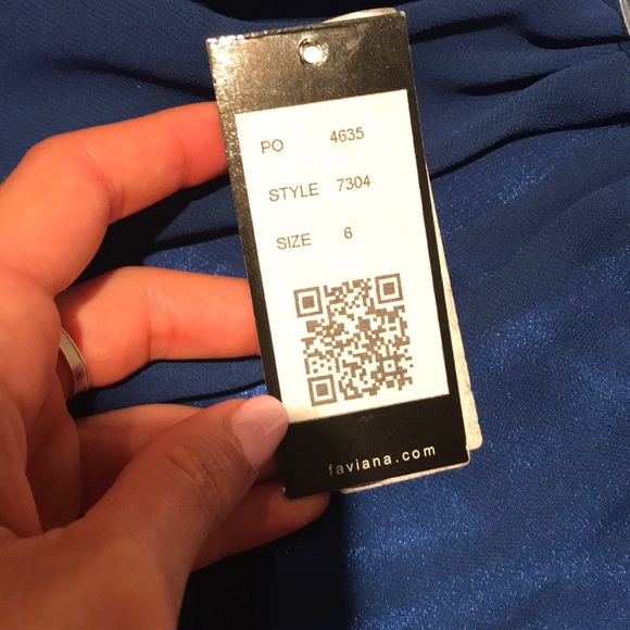 Faviana prom dress with beaded side cutouts - Picture 8 of 8